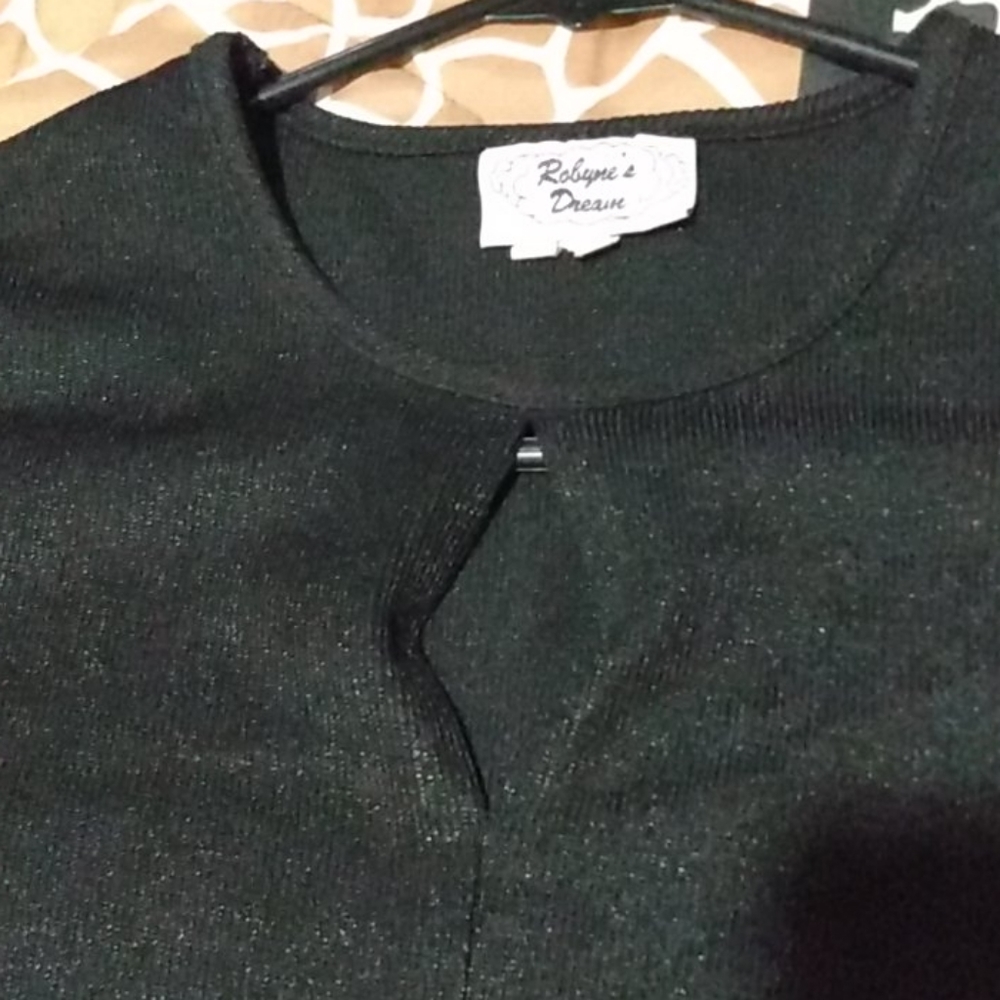Black polyester blouse